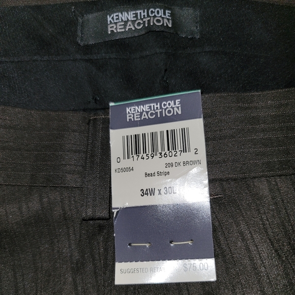 Kenneth Cole Reaction slacks (brown) 34x32 - Picture 3 of 3